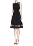 Front View - Click To Enlarge - JASON WU - Lace insert flounce dress
