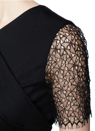 Detail View - Click To Enlarge - JASON WU - Corded lace sleeve twist front dress