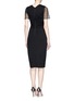 Back View - Click To Enlarge - JASON WU - Corded lace sleeve twist front dress