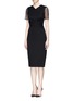 Figure View - Click To Enlarge - JASON WU - Corded lace sleeve twist front dress