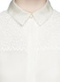 Detail View - Click To Enlarge - JASON WU - Corded lace yoke silk organza shirt
