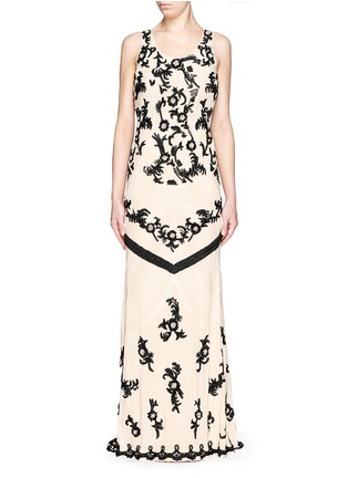 Main View - Click To Enlarge - ALICE & OLIVIA - Scoop neck beaded gown