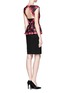 Back View - Click To Enlarge - ALICE & OLIVIA - Floral embroidery peplum dress
