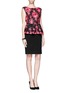 Figure View - Click To Enlarge - ALICE & OLIVIA - Floral embroidery peplum dress