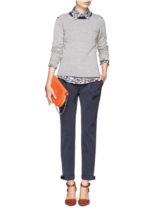 Figure View - Click To Enlarge - TORY BURCH - Anais bow cuff skinny pants