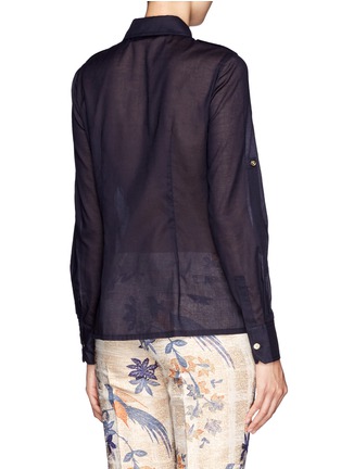 Back View - Click To Enlarge - TORY BURCH - 'Brigitte' cotton blouse