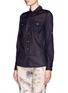 Front View - Click To Enlarge - TORY BURCH - 'Brigitte' cotton blouse