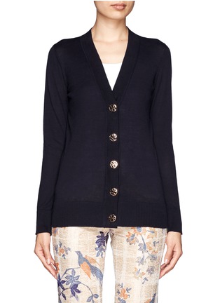 Main View - Click To Enlarge - TORY BURCH - 'Simone' cotton cardigan