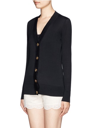 Front View - Click To Enlarge - TORY BURCH - 'Simone' cotton cardigan