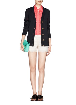 Figure View - Click To Enlarge - TORY BURCH - 'Simone' cotton cardigan