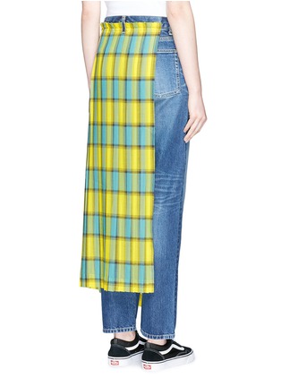 Back View - Click To Enlarge - 72951 - Pleated check overlay jeans