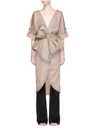 Main View - Click To Enlarge - 73052 - 'Patagonia' bow belt ruffle trench coat
