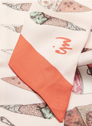Detail View - Click To Enlarge - CJW - 'Ice Cream Twilly' skinny silk scarf