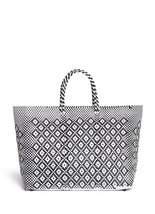 Main View - Click To Enlarge - TRUSS - Large woven geometric diamond PVC tote