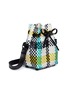 Detail View - Click To Enlarge - TRUSS - Woven plaid PVC bucket bag