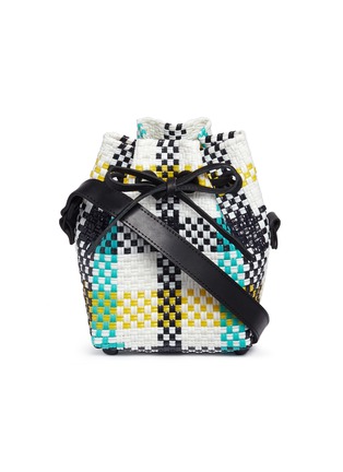 Main View - Click To Enlarge - TRUSS - Woven plaid PVC bucket bag
