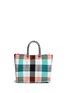 Detail View - Click To Enlarge - TRUSS - Small woven plaid PVC shoulder bag