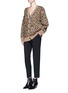Figure View - Click To Enlarge - ALEXANDER WANG - Leopard print wool-cashmere cardigan