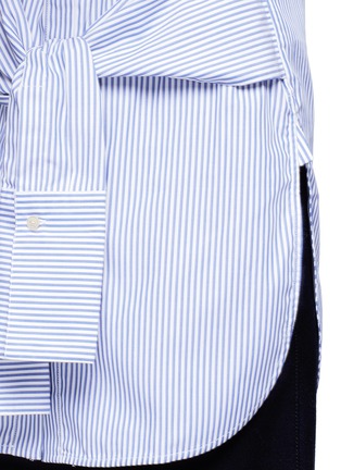 Detail View - Click To Enlarge - MO&CO. EDITION 10 - Stripe poplin shirt and wool sweater set