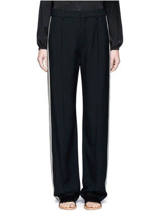 Main View - Click To Enlarge - CHLOÉ - Piped sport stripe cady pants