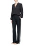 Figure View - Click To Enlarge - CHLOÉ - Piped sport stripe cady pants