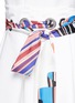 Detail View - Click To Enlarge - EMILIO PUCCI - 'Vortici' paperbag waist stripe scarf belt dress