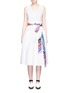 Main View - Click To Enlarge - EMILIO PUCCI - 'Vortici' paperbag waist stripe scarf belt dress