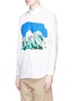 Front View - Click To Enlarge - COMME DES GARÇONS SHIRT - Mount Fuji cutout print shirt
