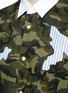 Detail View - Click To Enlarge - COMME DES GARÇONS SHIRT - Camouflage stripe cutout cotton shirt