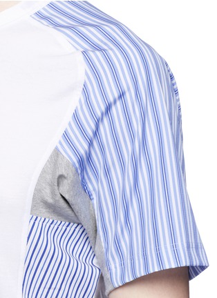 Detail View - Click To Enlarge - COMME DES GARÇONS SHIRT - Poplin patchwork jersey T-shirt