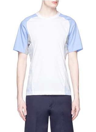 Main View - Click To Enlarge - COMME DES GARÇONS SHIRT - Poplin patchwork jersey T-shirt