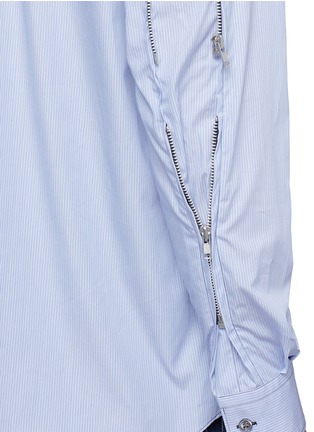 Detail View - Click To Enlarge - COMME DES GARÇONS SHIRT - Stripe zip sleeve shirt