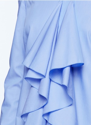 Detail View - Click To Enlarge - ELLERY - 'Debauch' waterfall ruffle shirting off-shoulder top