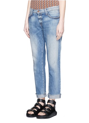 Front View - Click To Enlarge - CURRENT/ELLIOTT - 'The Unrolled Fling' distressed jeans