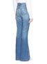 Back View - Click To Enlarge - CURRENT/ELLIOTT - 'The Judy Flare' high waist distressed denim pants
