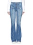 Main View - Click To Enlarge - CURRENT/ELLIOTT - 'The Judy Flare' high waist distressed denim pants