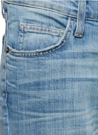 Detail View - Click To Enlarge - CURRENT/ELLIOTT - 'The Cropped Flip Flop' frayed hem flared jeans