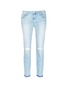 Main View - Click To Enlarge - CURRENT/ELLIOTT - 'The Fling' let-out hem ripped relaxed fit jeans