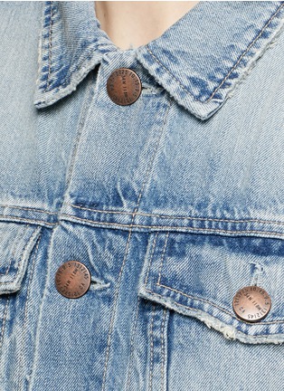 Detail View - Click To Enlarge - CURRENT/ELLIOTT - 'The Rolled Sleeve Trucker' denim jacket
