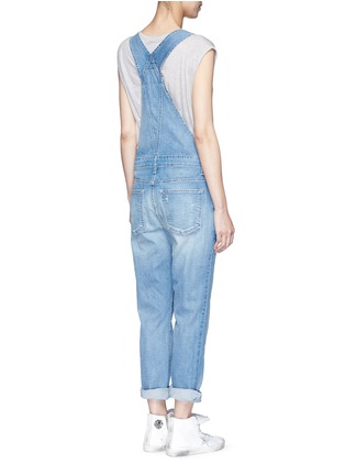 Back View - Click To Enlarge - CURRENT/ELLIOTT - 'The Charley' distressed denim overalls