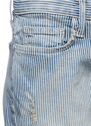Detail View - Click To Enlarge - CURRENT/ELLIOTT - 'The Boyfriend™' stripe rolled cuff shorts
