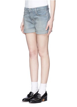 Front View - Click To Enlarge - CURRENT/ELLIOTT - 'The Boyfriend™' stripe rolled cuff shorts