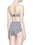 Back View - Click To Enlarge - LISA MARIE FERNANDEZ - 'Poppy' plaid twin set seersucker bikini