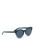 Figure View - Click To Enlarge - DIOR - 'Sideral 1' metallic rim acetate cat eye sunglasses