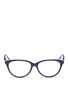 Main View - Click To Enlarge - DIOR - 'Montaigne' colourblock acetate cat eye optical glasses