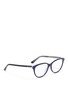 Figure View - Click To Enlarge - DIOR - 'Montaigne' colourblock acetate cat eye optical glasses