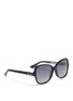 Figure View - Click To Enlarge - DIOR - 'Montaigne' colourblock acetate butterfly sunglasses