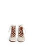 Front View - Click To Enlarge - ISABEL MARANT - 'Leo' grommet suede lace-up ballet flats