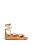 Main View - Click To Enlarge - ISABEL MARANT - 'Alisa' vegetal leather lace-up gladiator sandals