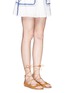 Figure View - Click To Enlarge - ISABEL MARANT - 'Alisa' vegetal leather lace-up gladiator sandals